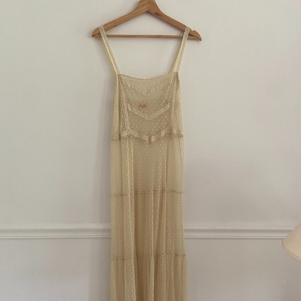 Free People Swiss Dot Maxi Slip